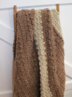 soft easy neutral crochet blanket pattern using Red Heart Hygge Yarn