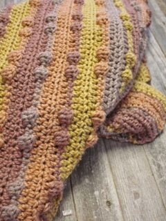 fall stripe crochet a chunky blanket pattern