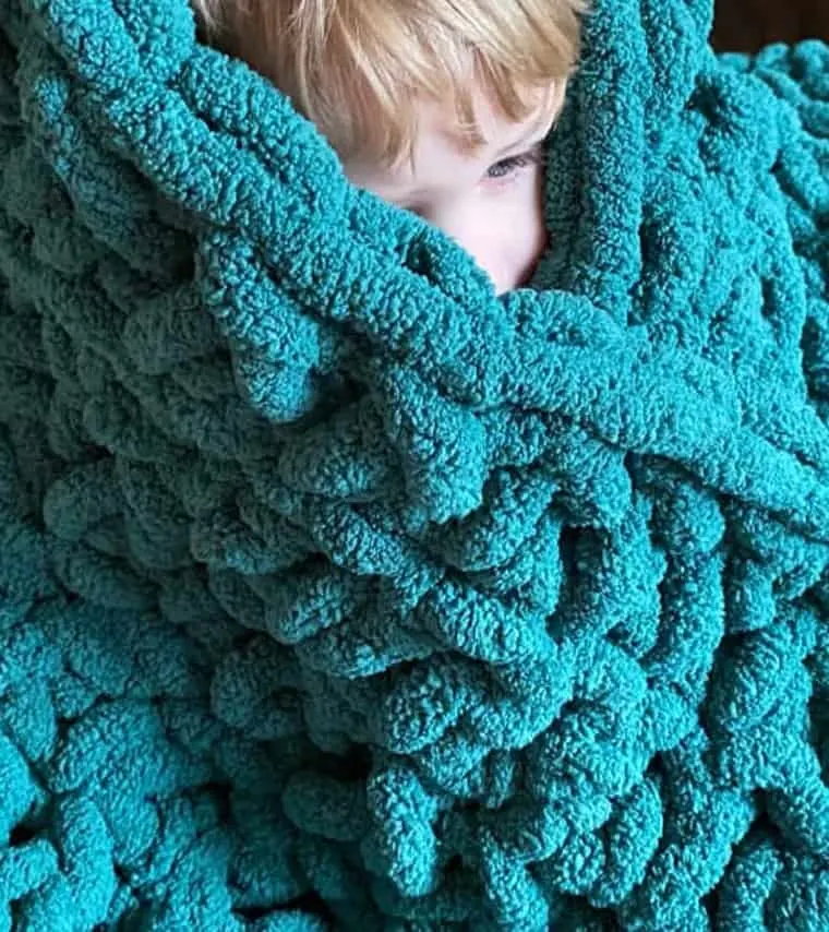 jumbo yarn crochet blanket