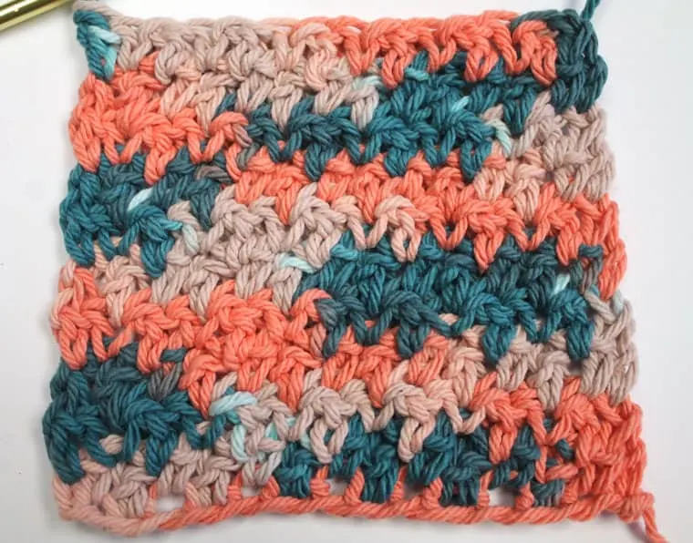 sample of the lemon peel crochet stitch