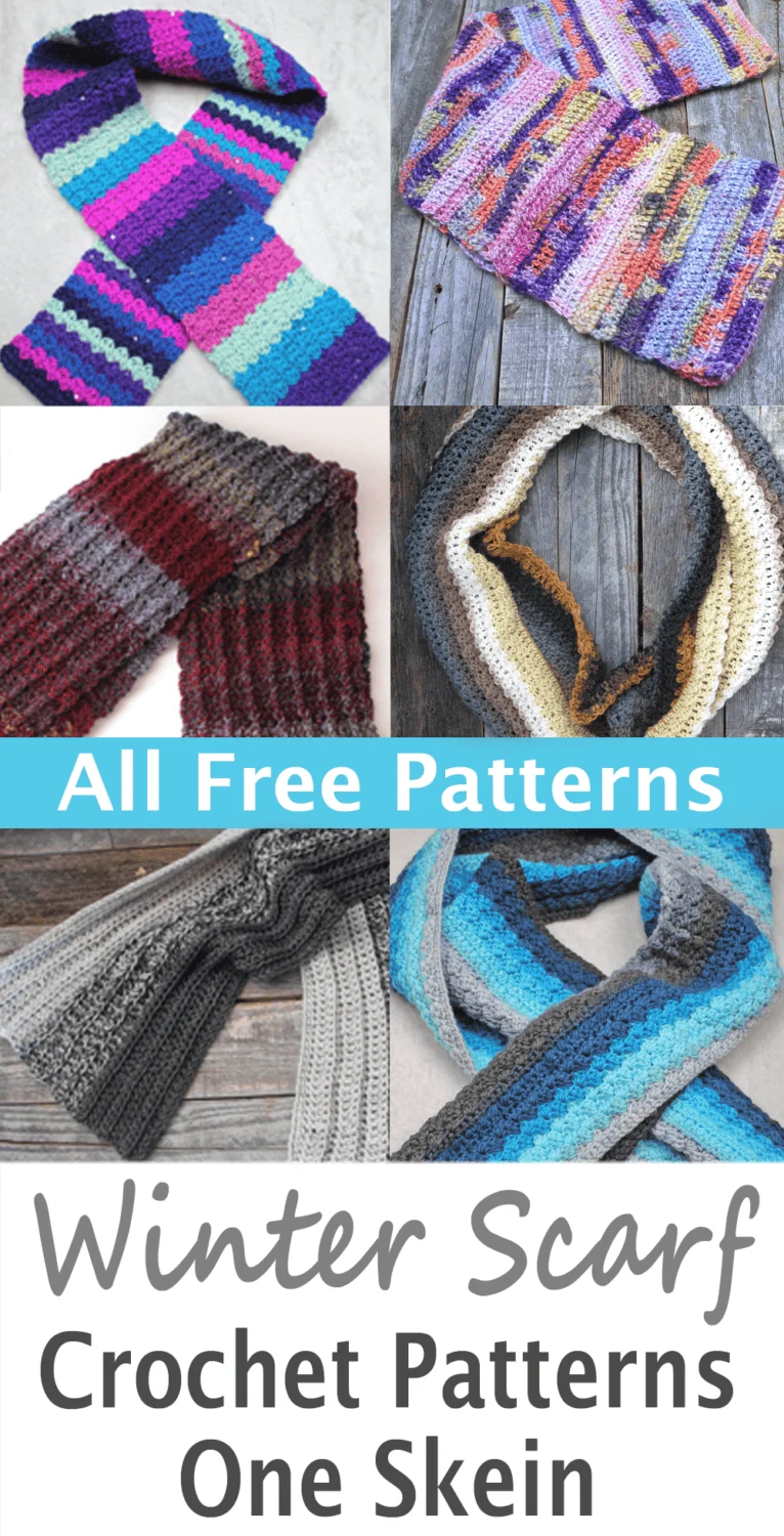 free one skein winter scarf patterns