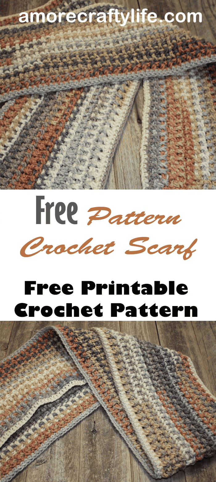 free pattern crochet scarf worsted weight yarn