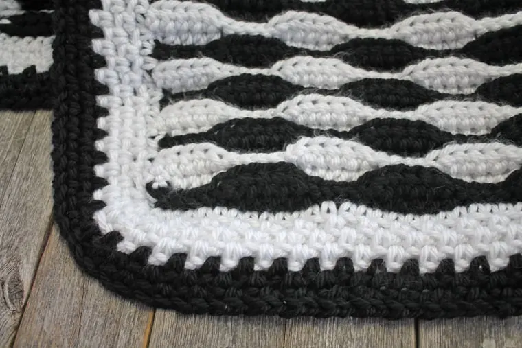 black and white crochet blanket pattern
