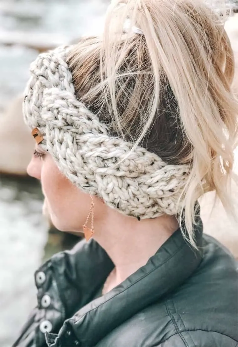 chunky braided crochet headband