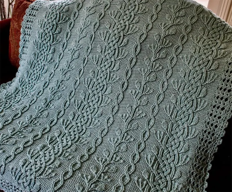 cable crochet blanket