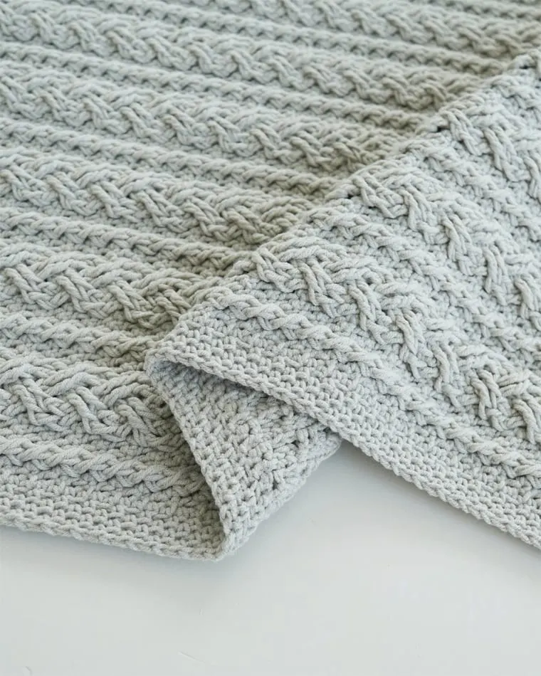 crocheted cable blanket