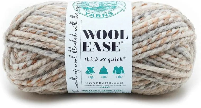Lion Brand Wool Ease Thick & Quick Yarn in Fossil
