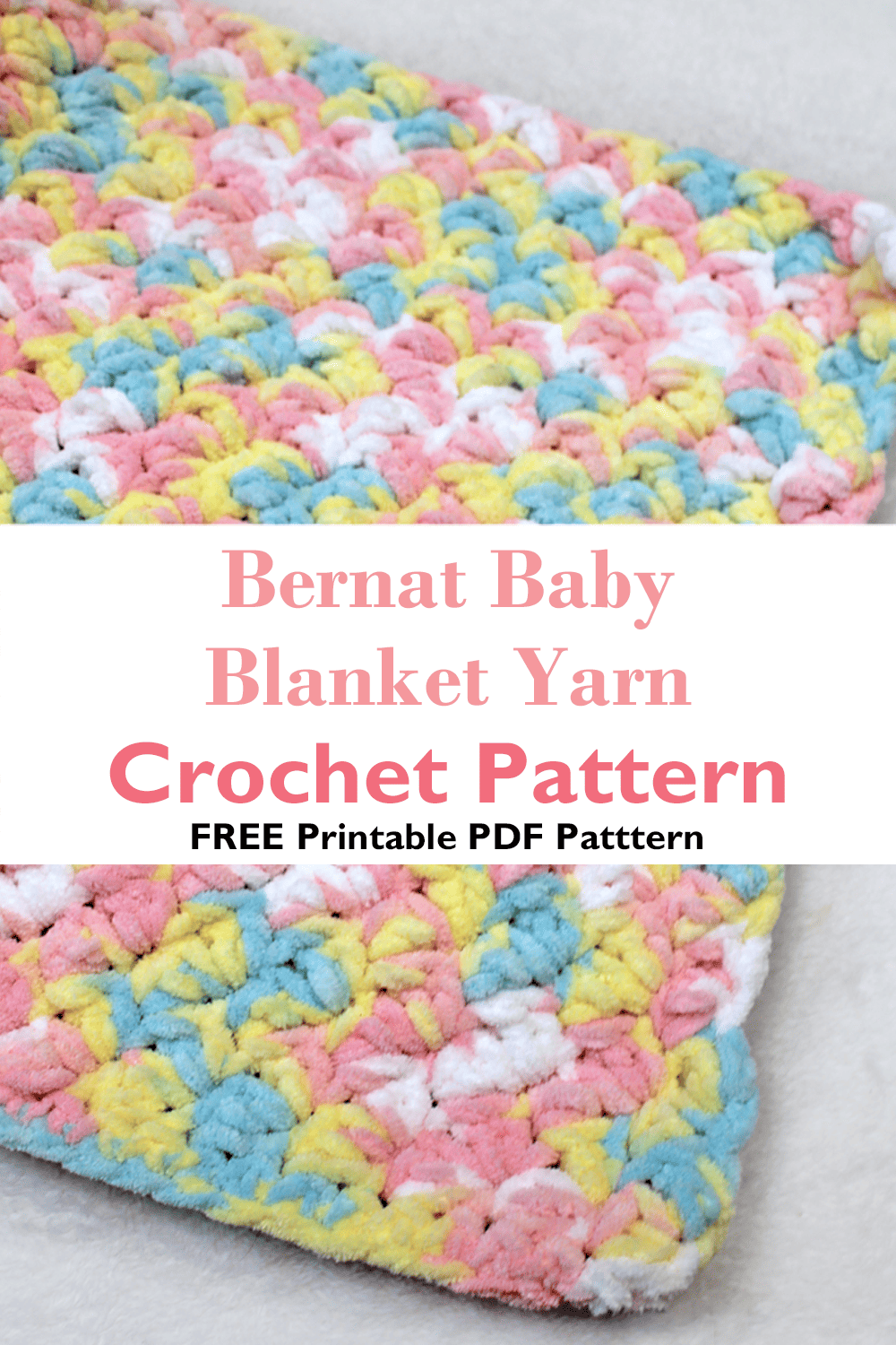 Easy Bernat Baby Blanket Yarn Crochet Pattern Confetti Afghan A More