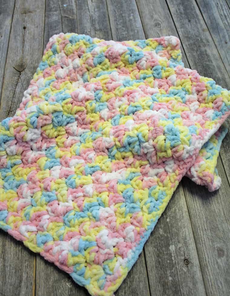 Easy Bernat Baby Blanket Yarn Crochet Pattern Confetti Afghan A More
