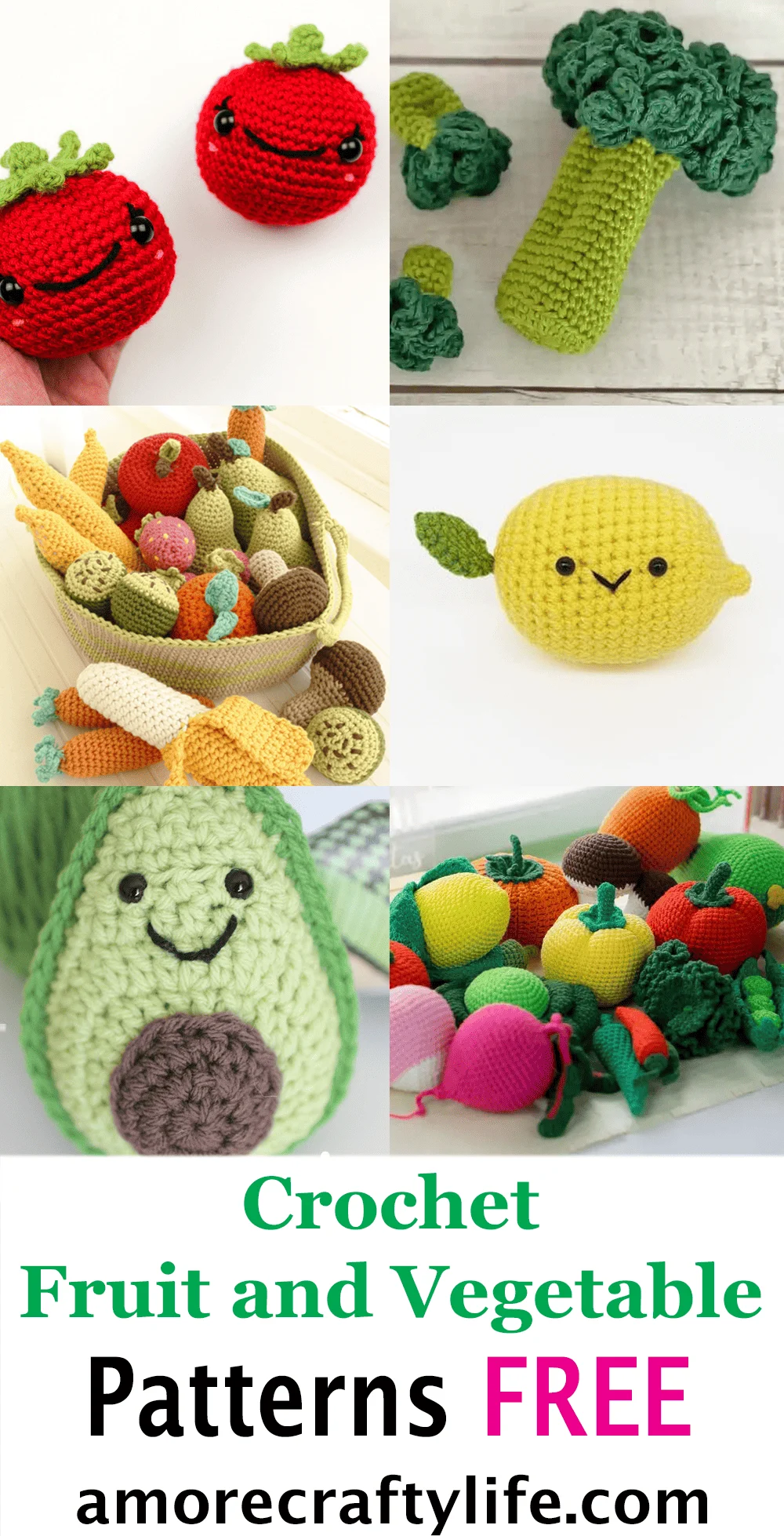 crochet fruit and vegetables patterns free