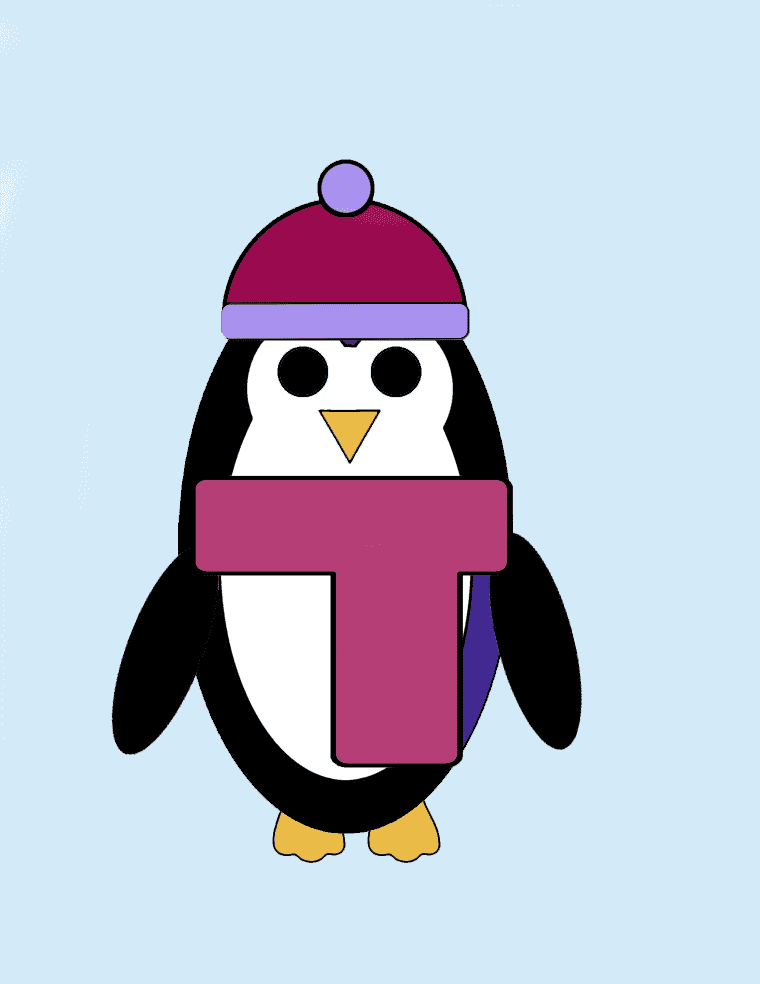 printable penguin craft template