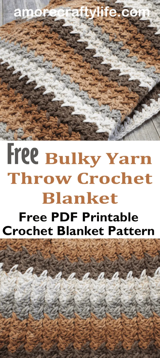 coffee shop bulky yarn crochet throw pattern