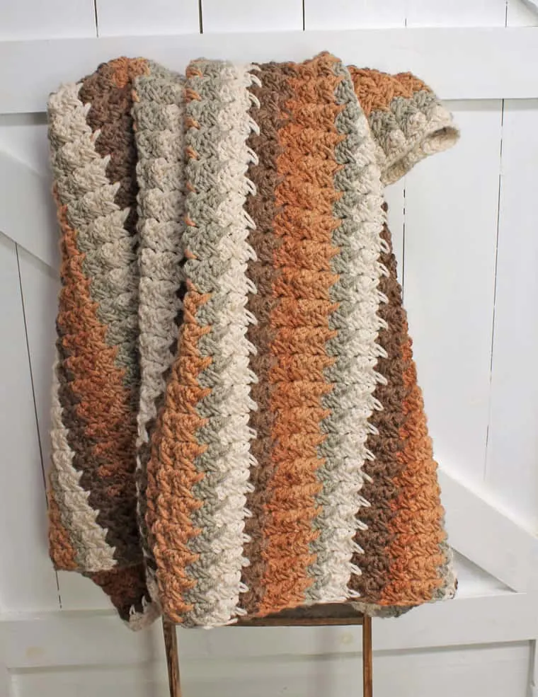 chunky yarn crochet blanket pattern coffee throw