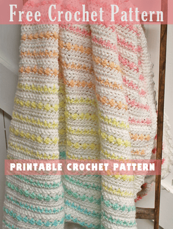 icing on top crochet baby blanket DK yarn pattern