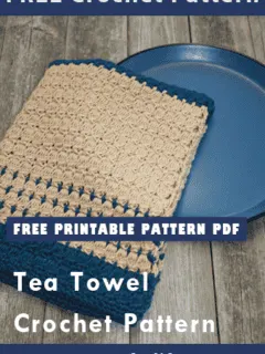 Carmel teal towel crochet pattern