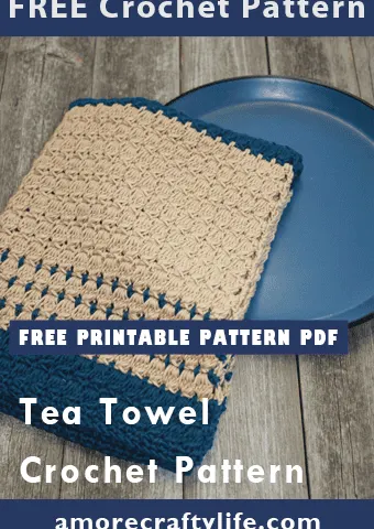 Carmel teal towel crochet pattern