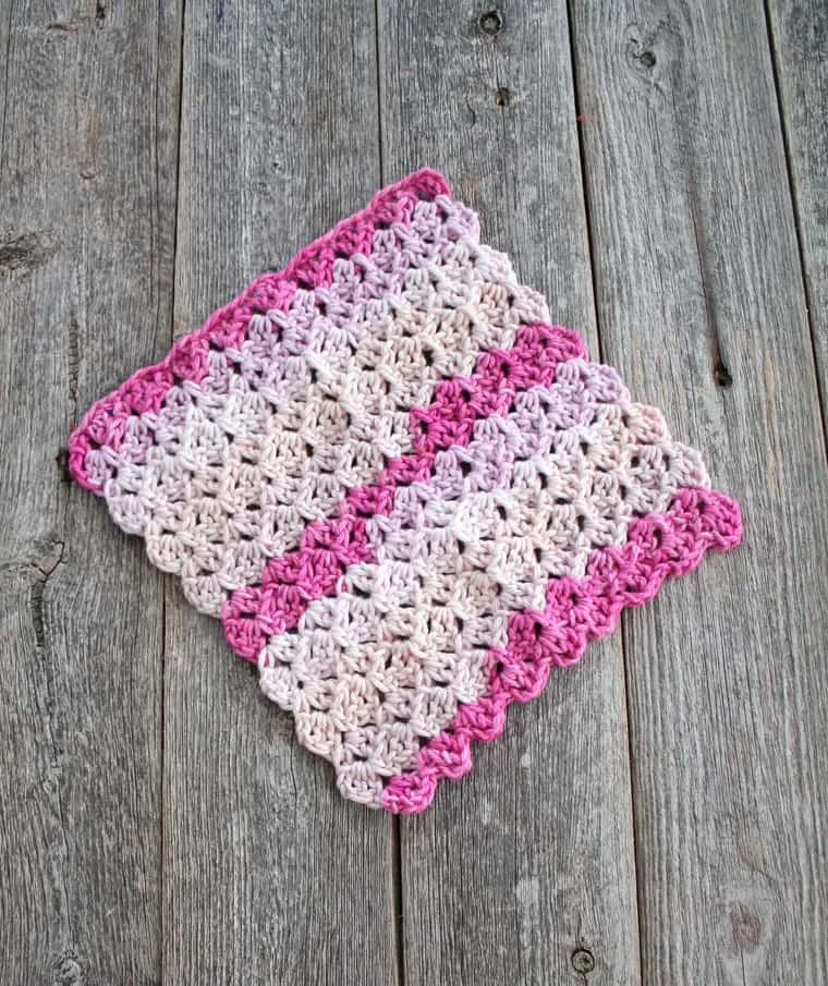 tulip stitch crochet pattern washcloth