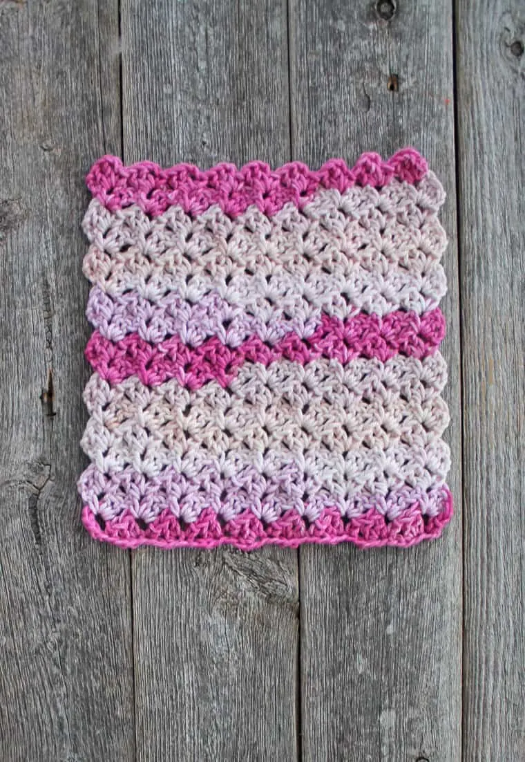 tulip stitch crochet pattern washcloth
