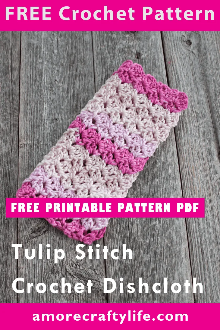 tulip stitch crochet pattern washcloth