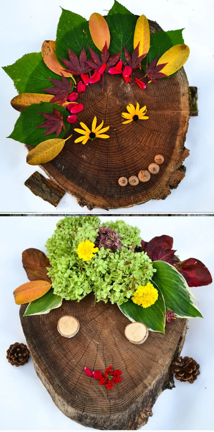 nature portrait - nature kids craft - kid crafts - amorecraftylife.com #preschool #craftsforkids #crafts #kidscraft