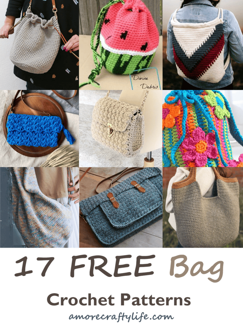 19 Free Purse Crochet Patterns: Stylish Handbags to Make - A More Crafty  Life, image size:800x1079