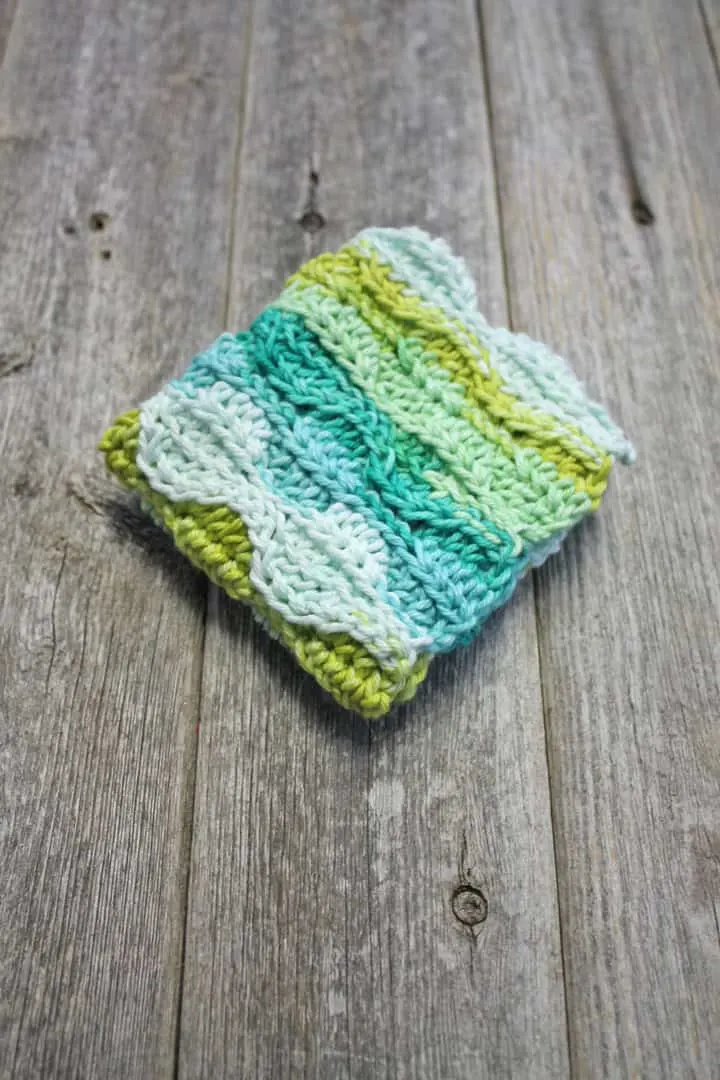 walnut stitch free crochet dishcloth pattern