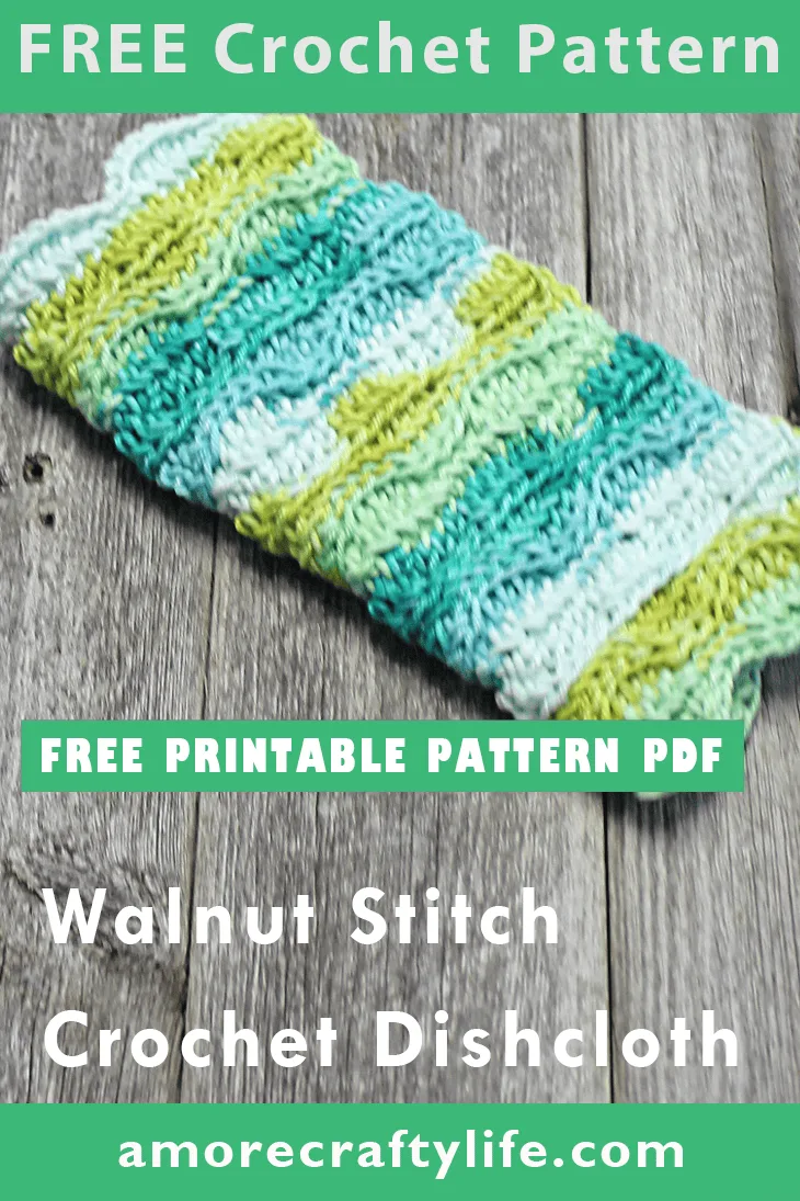 walnut stitch free crochet dishcloth pattern