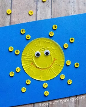 sun kid's craft - spring craft - crafts for kids- kid crafts - amorecraftylife.com #preschool #kidscraft #craftsforkids
