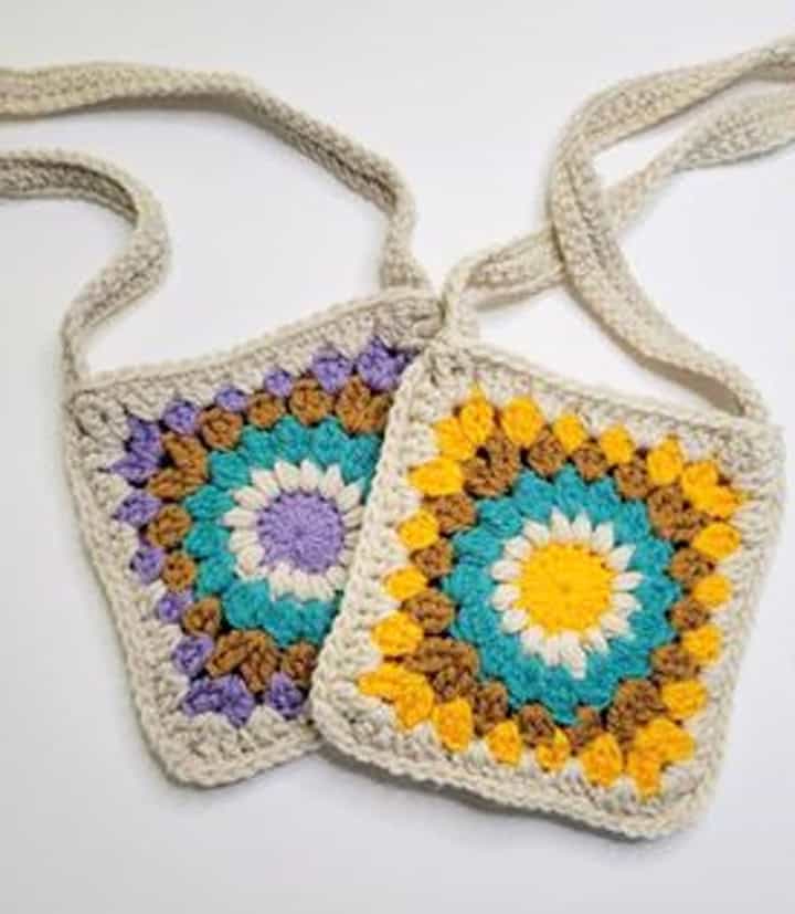 starburst granny square bag crochet pattern