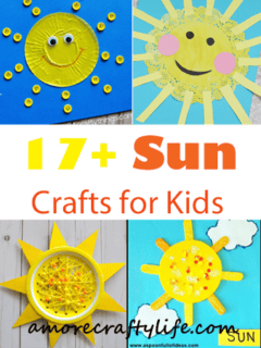 sun kid's craft - spring craft - crafts for kids- kid crafts - amorecraftylife.com #preschool #kidscraft #craftsforkids