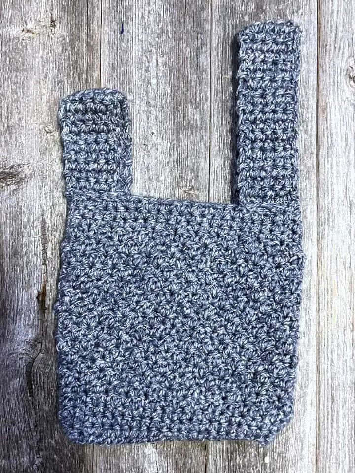 mini denim knot bag crochet pattern