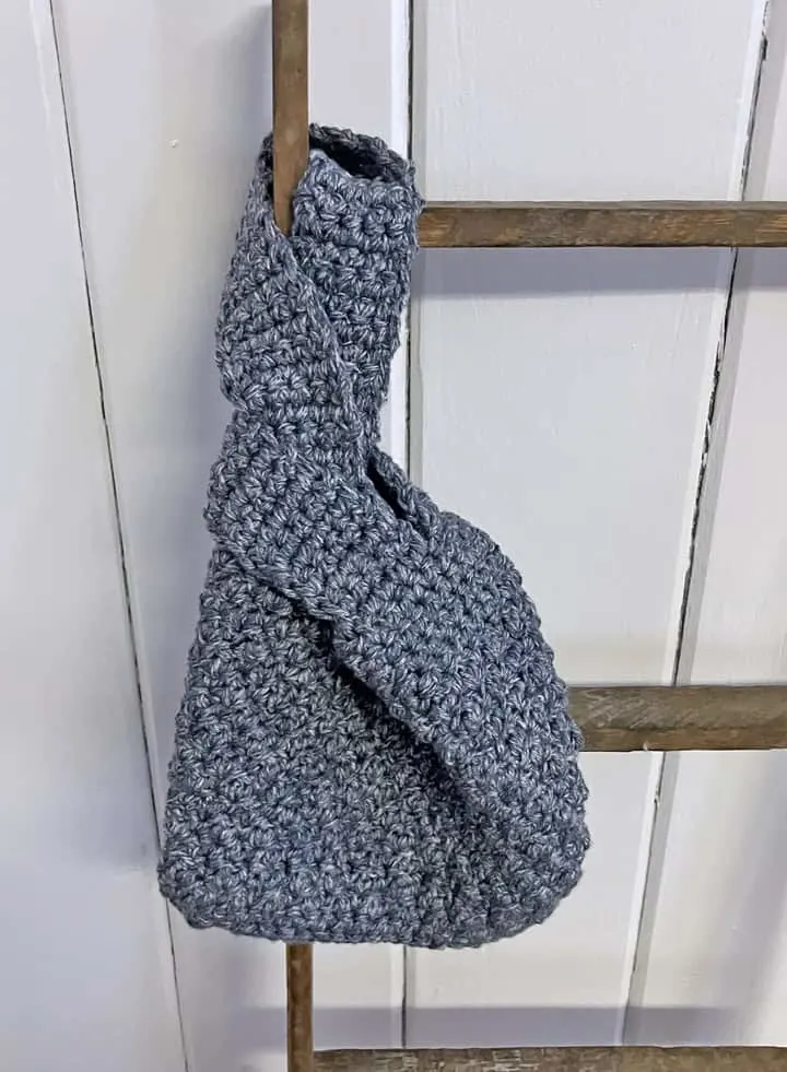 mini denim knot bag crochet pattern