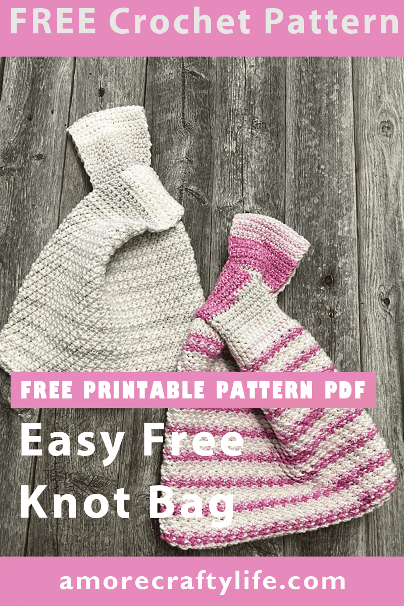 free easy cotton knot bag crochet pattern