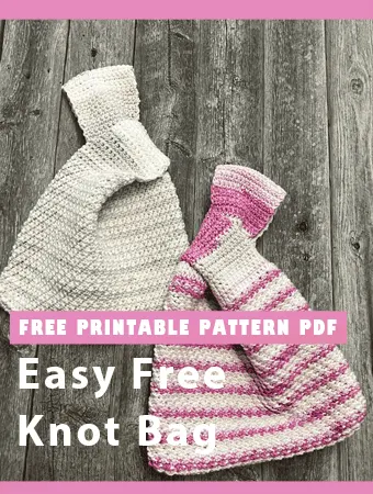 free easy cotton knot bag crochet pattern
