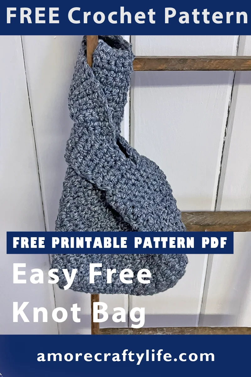 mini denim knot bag crochet pattern