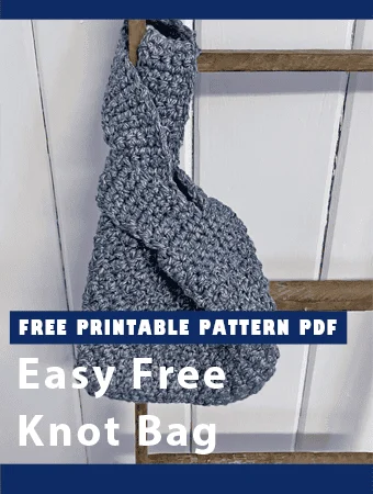 mini denim knot bag crochet pattern