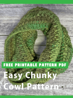 forest green woven crochet cowl pattern