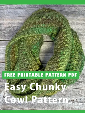 forest green woven crochet cowl pattern