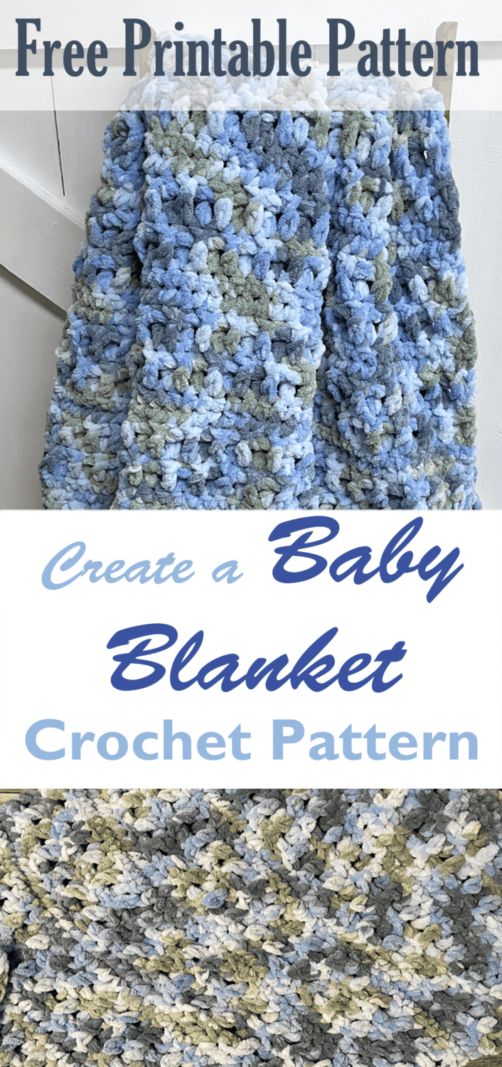 Blue Green Tideway Super Chunky Crochet Blanket Pattern to Make A