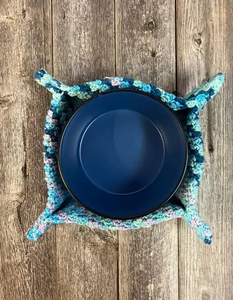 double-thick-cotton-bowl-cozy-crochet-pattern-kitchen-projects-a-more-crafty-life for Free Printable Plate Cozy Pattern Double Thick Cotton Bowl Cozy Crochet Pattern Kitchen Projects - A More Crafty Life for Free Printable Plate Cozy Pattern