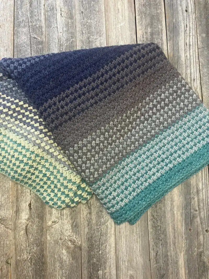 ashland stripes crochet blanket pattern