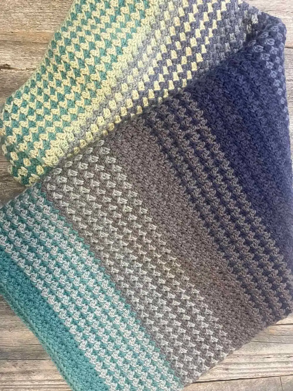 Easy Ashland Striped DK Weight Crochet Blanket Pattern