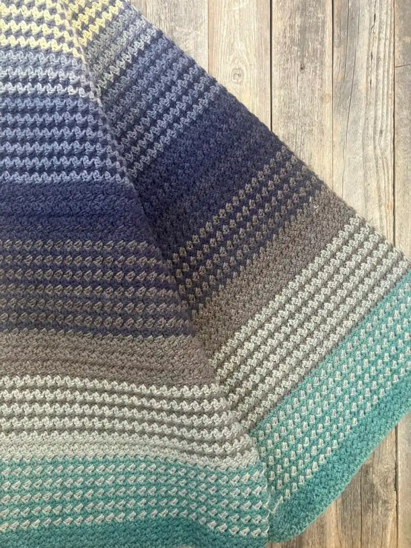 Easy Ashland Striped DK Weight Crochet Blanket Pattern