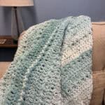 Sea Glass Crochet Throw Blanket