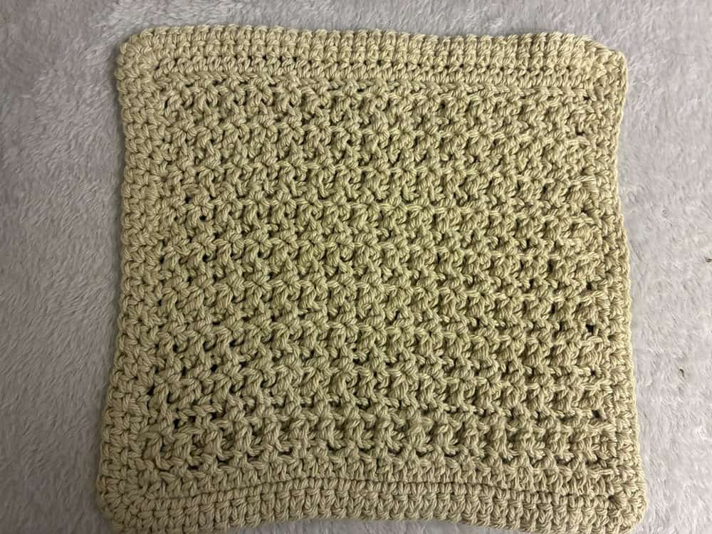 crocheted even loop stitch dishcloth