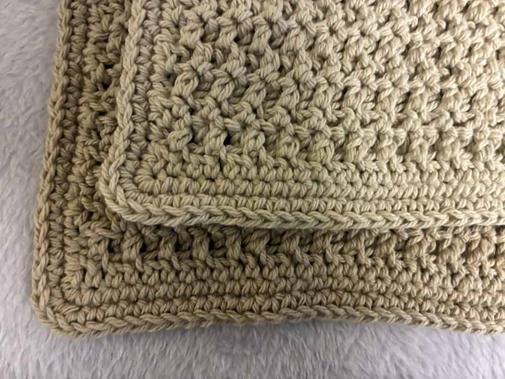 crocheted even loop stitch dishcloth