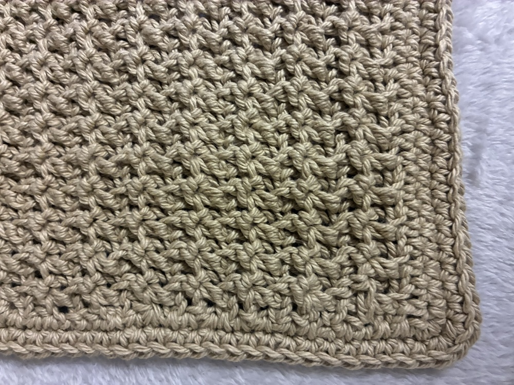 crocheted even loop stitch dishcloth