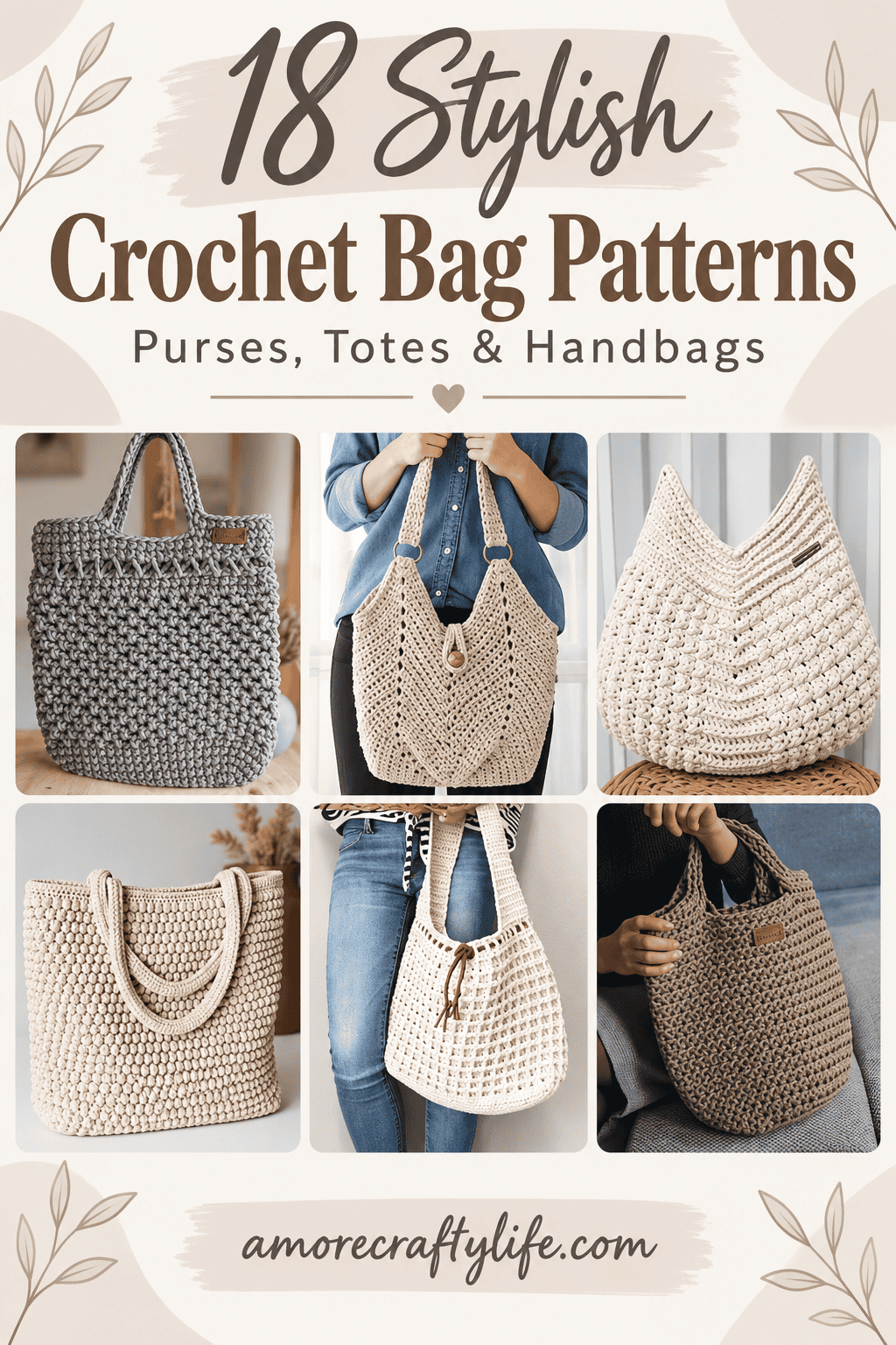 stylish Crochet Bag Patterns graphic